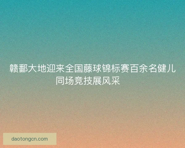 赣鄱大地迎来全国藤球锦标赛百余名健儿同场竞技展风采🏆